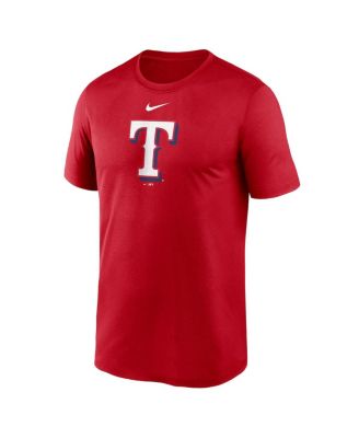 Men's Red Texas Rangers Legend Fuse Large Logo Performance T-Shirt