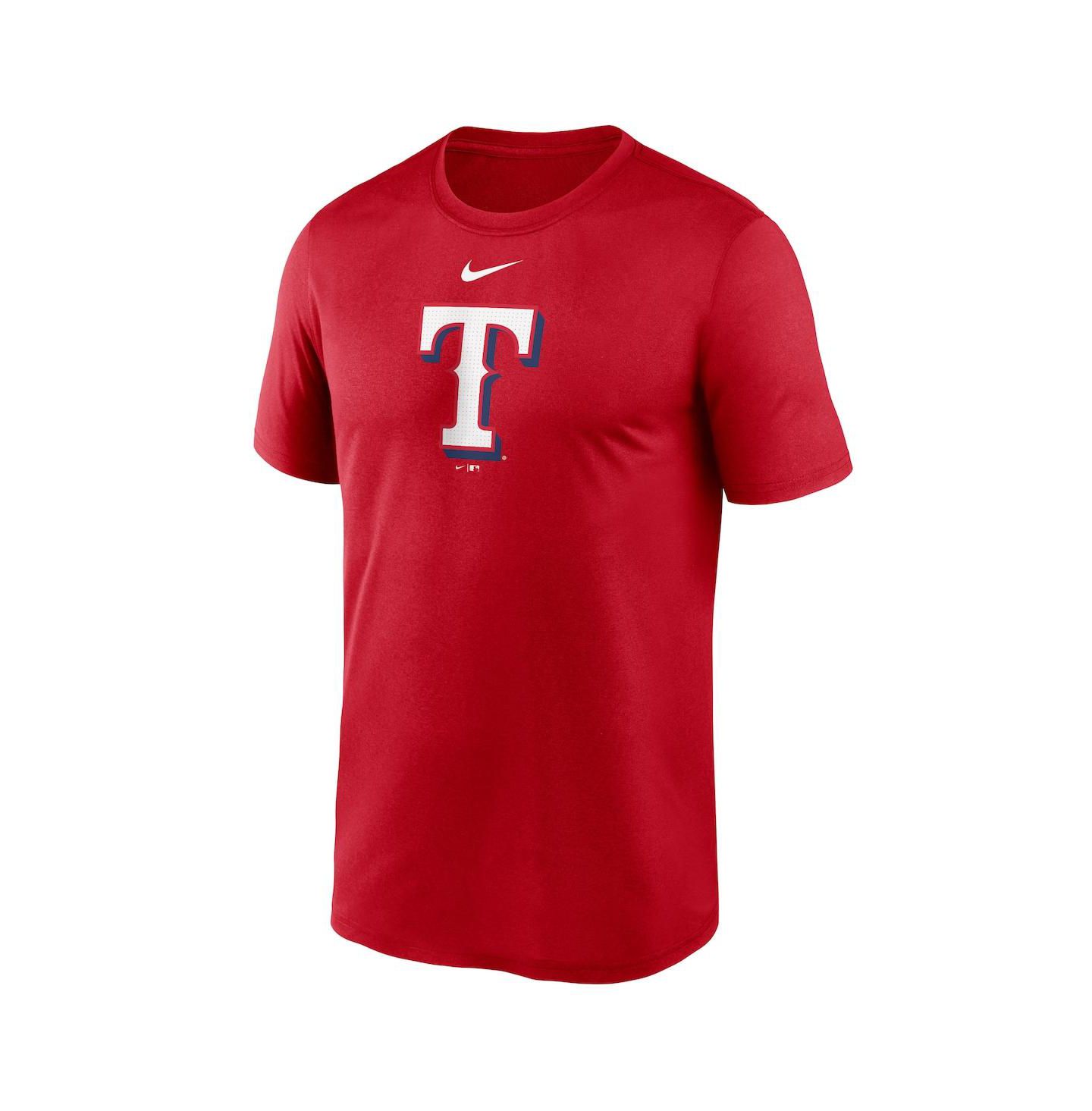 Мужская футболка Nike Red Texas Rangers Legend Fuse Large Logo Performance — фото 3