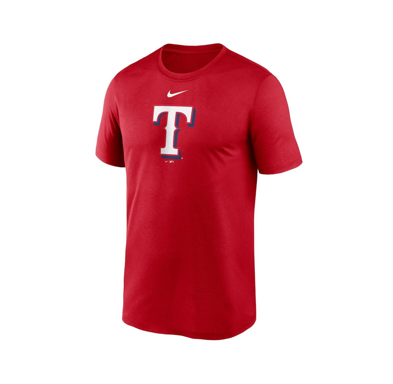 Men's Red Texas Rangers Legend Fuse Large Logo Performance T-Shirt