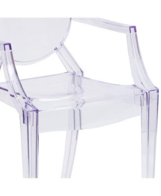 Oval Back Ghost Chair With Arms