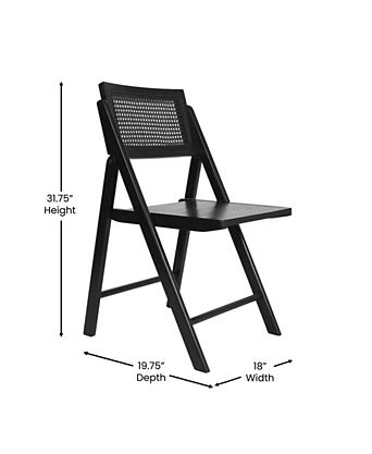 Gordon Set Of 2 Cane Rattan Folding Chairs