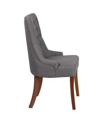 Lillian Upholstered Tufted Side Accent Chair With Curved Rear Legs