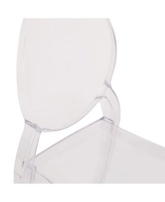 Multifunctional Polycarbonate Resin Stacking Accent Chair With Extra Wide Seat, Set of 4