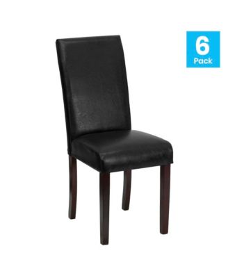 Vallia Series Set Of 6 Panel Back Parson'S Chairs For Kitchen, Dining Room And More