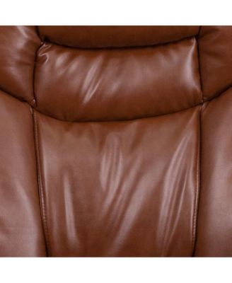 EMMA + OLIVER  Standard Size  Wood Base & Foam Upholstery  Multi-Position Recline, Swivel Base, Curved Ottoman Recliner Chair Set