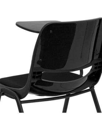 Padded Ergonomic Shell Chair With Right Handed Flip-Up Tablet Arm