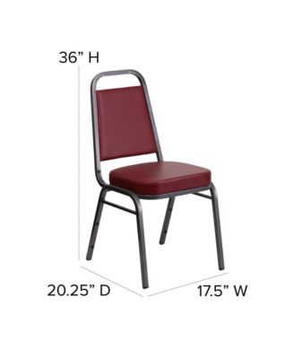 Trapezoidal Back Stacking Banquet Dining Chair - 2.5" Thick Seat