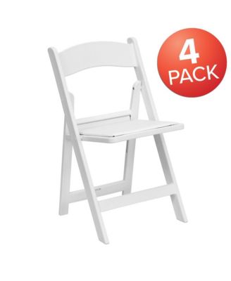 Set Of 4 Plastic Weight Capacity Indoor/Outdoor Resin Folding Chairs