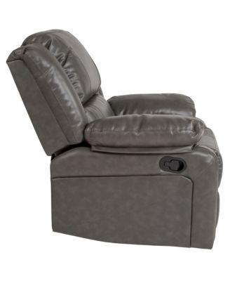 Recliner With Bustle Back And Padded Arms