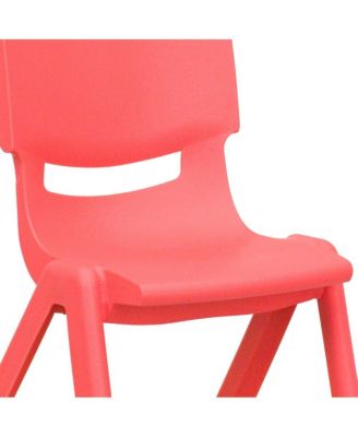 2 Pack Plastic Stackable School Chair With 10.5"H Seat, Preschool Chair