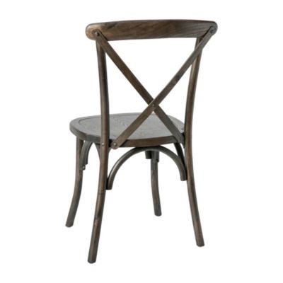 Davisburg Stackable Wooden Cross Back Bistro Dining Chair