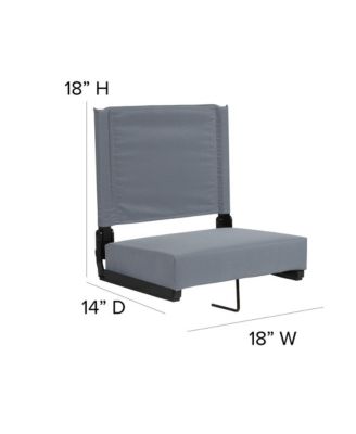 EMMA + OLIVER Set of 2 Aluminium   500 lb. Capacity, Ultra-Padded Seat, Lightweight Stadium Chair