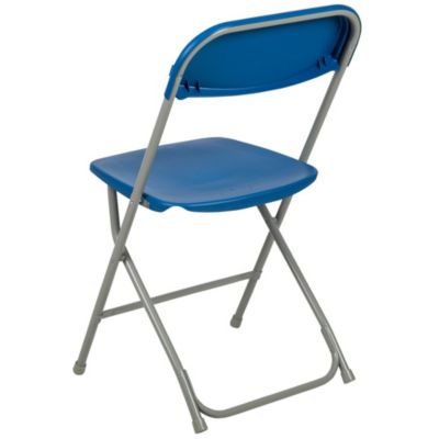 Set Of 6 Stackable Folding Plastic Chairs - 650 Lb Weight Capacity