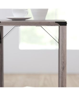 Green River Modern Farmhouse Engineered Wood End Table And Powder Coated Steel Accents