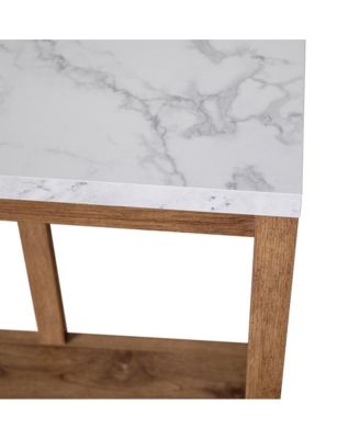 Erikson Modern Farmhouse Engineered Wood Sofa Table With Wood Bracing And Lower Shelf