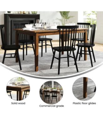 Hayden Wooden Dining Table With Tapered Legs