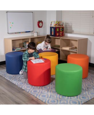 18"H Soft Seating Flexible Circle Backless Chair / Ottoman For Classrooms And Common Spaces