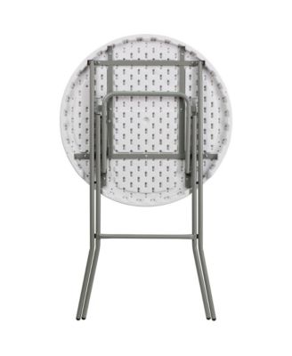 2.6-Foot Round Plastic Bar Height Folding Table