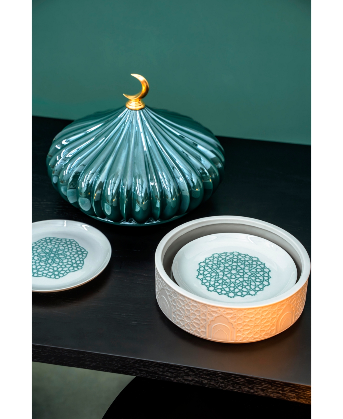 Lladrò Majestic Nights Box With Plates In Multi