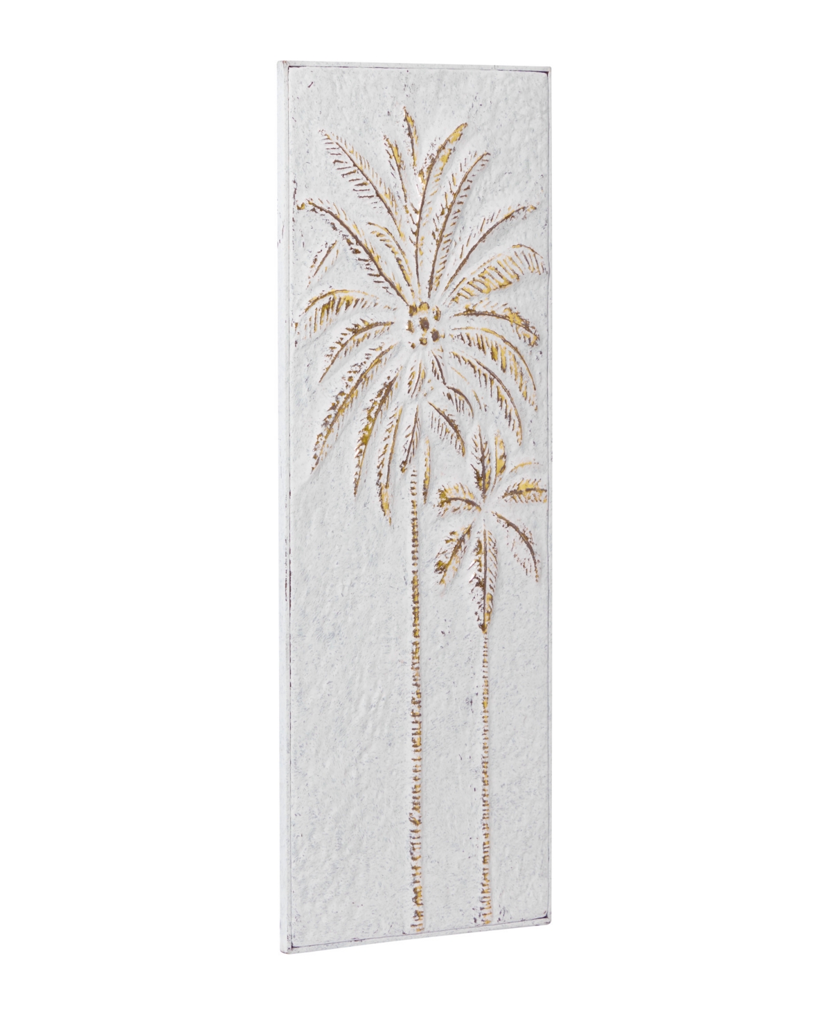 Rosemary Lane Gold Metal Relief Palm Tree Wall Decor with Gold Detailing 14" x 1" x 33"