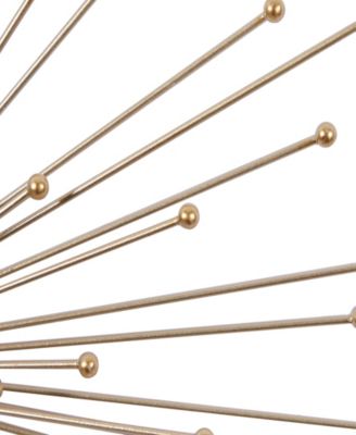 Gold Metal Starburst 3D Wall Decor, Set of 3 13", 17", 21"W