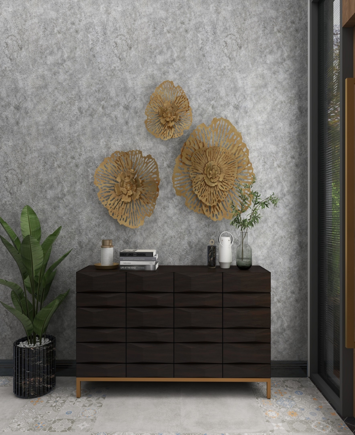 Rosemary LaneMetal Floral Wall Decor Set of 3 29