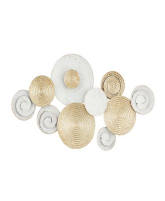 CosmoLiving - Gold Metal Radial Plate Wall Decor 36" x 2" x 21"