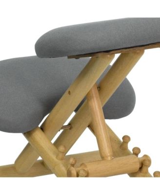 Mobile Wooden Ergonomic Kneeling Office Chair