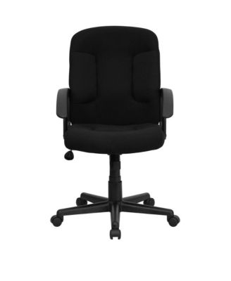 Mid-Back Fabric Executive Swivel Office Chair With Nylon Arms