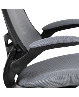 Mid-Back Mesh Swivel Ergonomic Task Office Chair With Flip-Up Arms