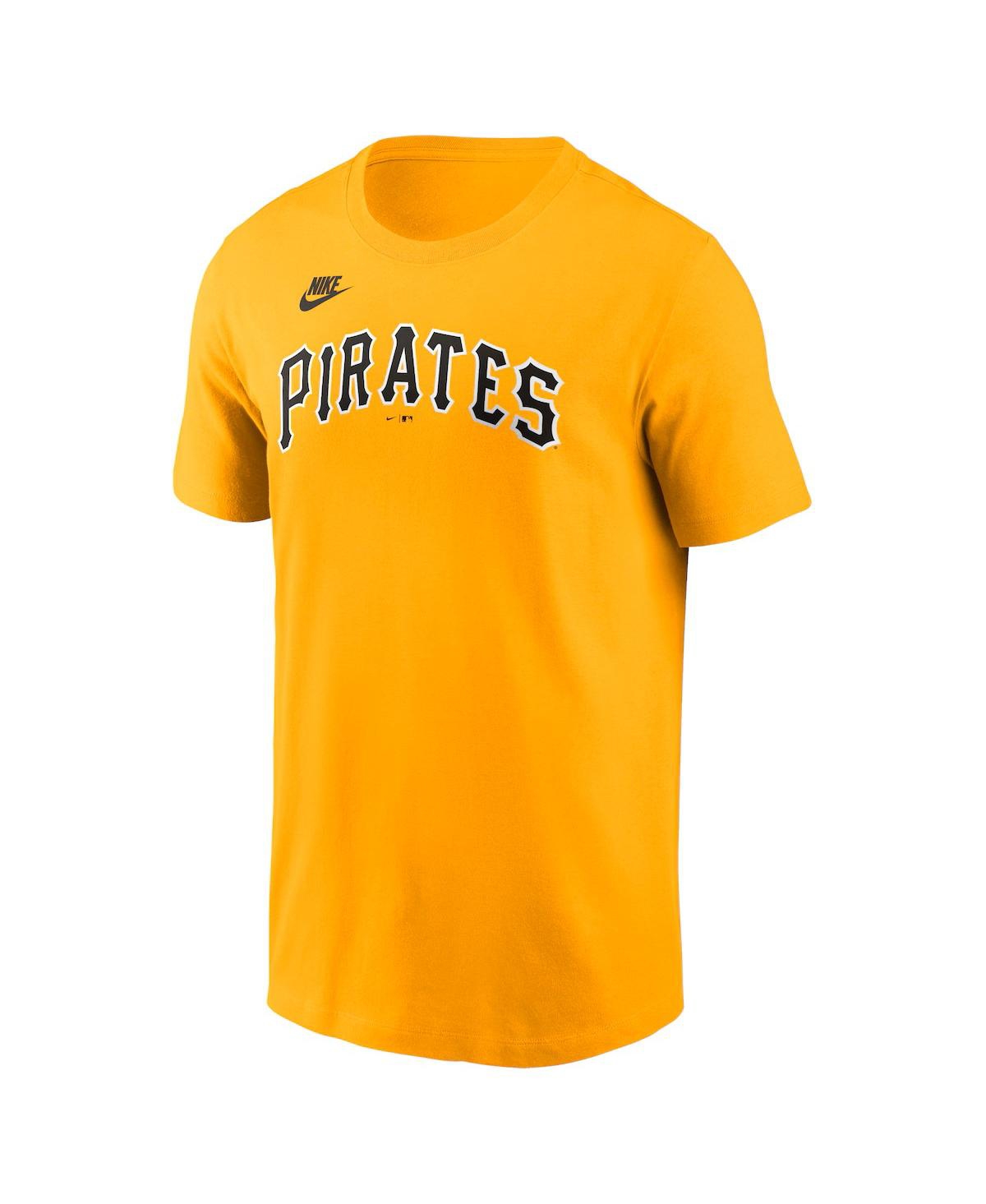 Shop Nike Men's Roberto Clemente Gold Pittsburgh Pirates Fuse Name Number T-shirt In Sundowmn