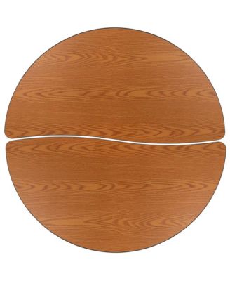 2 Piece 47.5" Circle Wave Collaborative Adjustable Activity Table Set