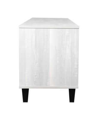 Walter Mid-Century Modern Tv Stand With Adjustable Open Shelves And Two Doors