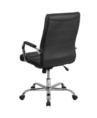 1 Pc Faux Leather Padded Arm Contemporary High-Back Office Chair