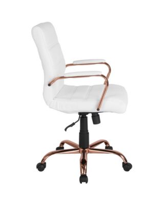 Milano Contemporary Mid-Back Home Office Chair With Padded Arms