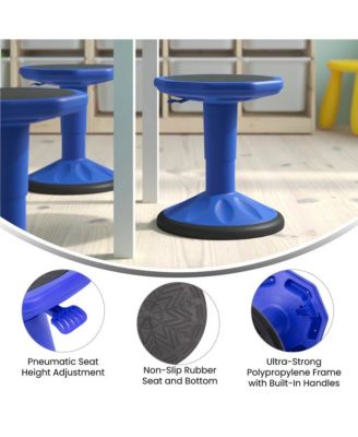 Saylor Height Adjustable Active Motion Stool For Kids With Weighted Rubber Non-Slip Bottom