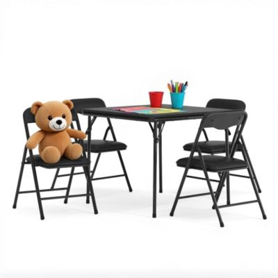 Kids 5 Piece Folding Table And Chair Set - Kids Activity Table Set