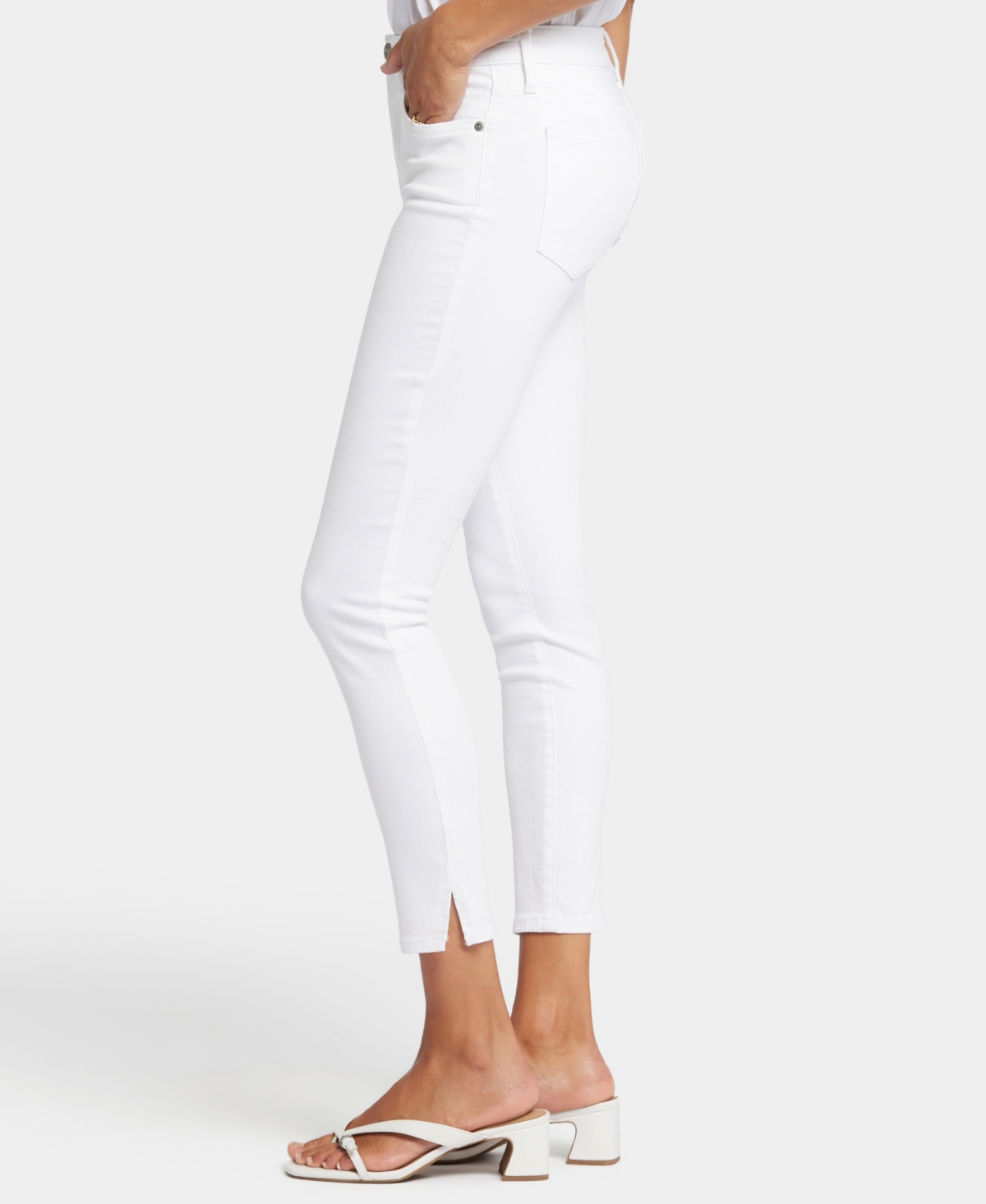 Shop Nydj Women's Ami Skinny Ankle Jean In Optic White