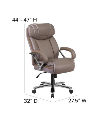 500 Lb. Big & Tall Leathersoft Executive Ergonomic Office Chair With Wide Seat