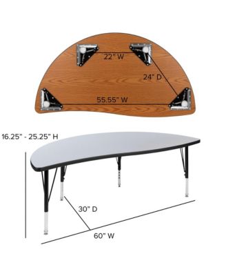 60" Circle Wave Collaborative Laminate Activity Table Set With 14" Student Stack Chairs