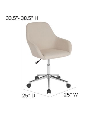 Roma Home Office Bucket Style Chair With 360 Degree Rotating Swivel