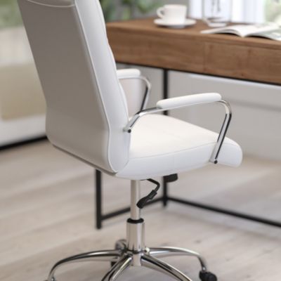 1 Pc Faux Leather Padded Arm Contemporary High-Back Office Chair