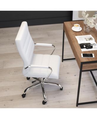 Milano Contemporary Mid-Back Home Office Chair With Padded Arms