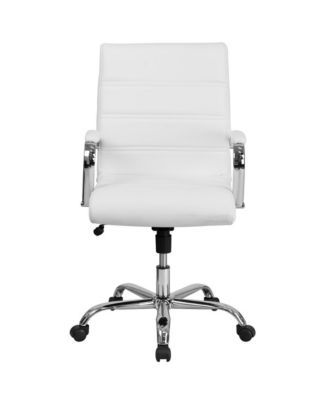 Milano Contemporary Mid-Back Home Office Chair With Padded Arms
