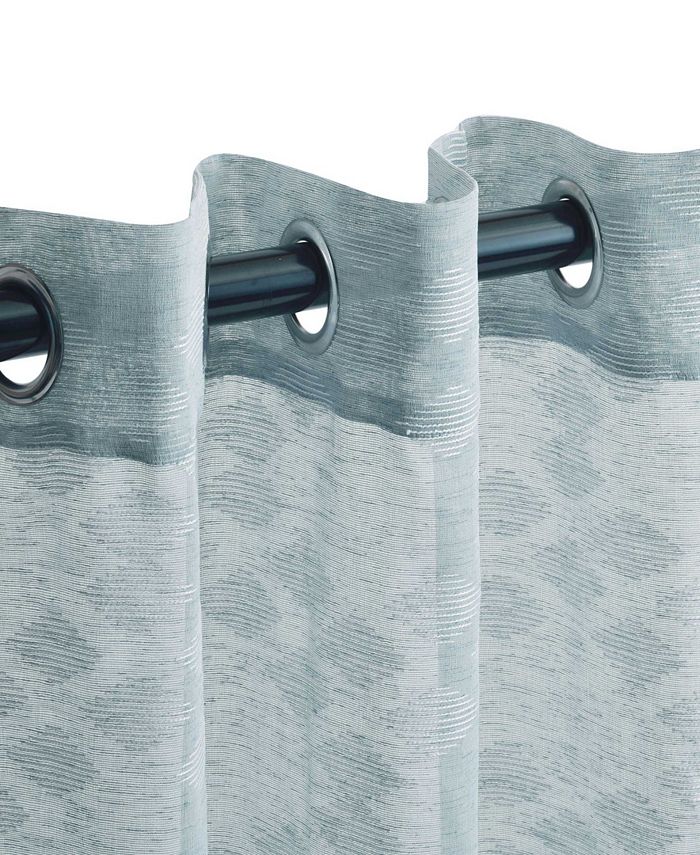 Superior Transitional Argyle Sheer Modern 2Piece Curtain Set Wrinkle