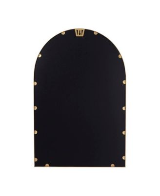 Muriel Arched Metal Framed Wall Mirror For Entryways, Dining Rooms, And Living Rooms