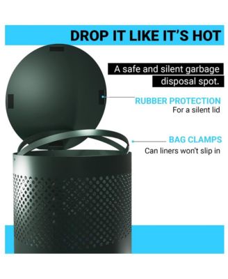 Kirk 11.5 Gallon Stainless Steel Outdoor Trash Can With Lid, Freestanding Or Mountable Design, 20 Trash Bags Included