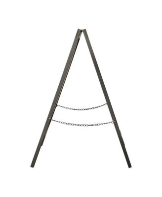 Burke 48"X24" Rustic Vintage like Double-Sided Folding Magnetic Chalkboard With 8 Chalk Markers, 10 Chalkboard Stencils And 2 Rustic Magnets Set