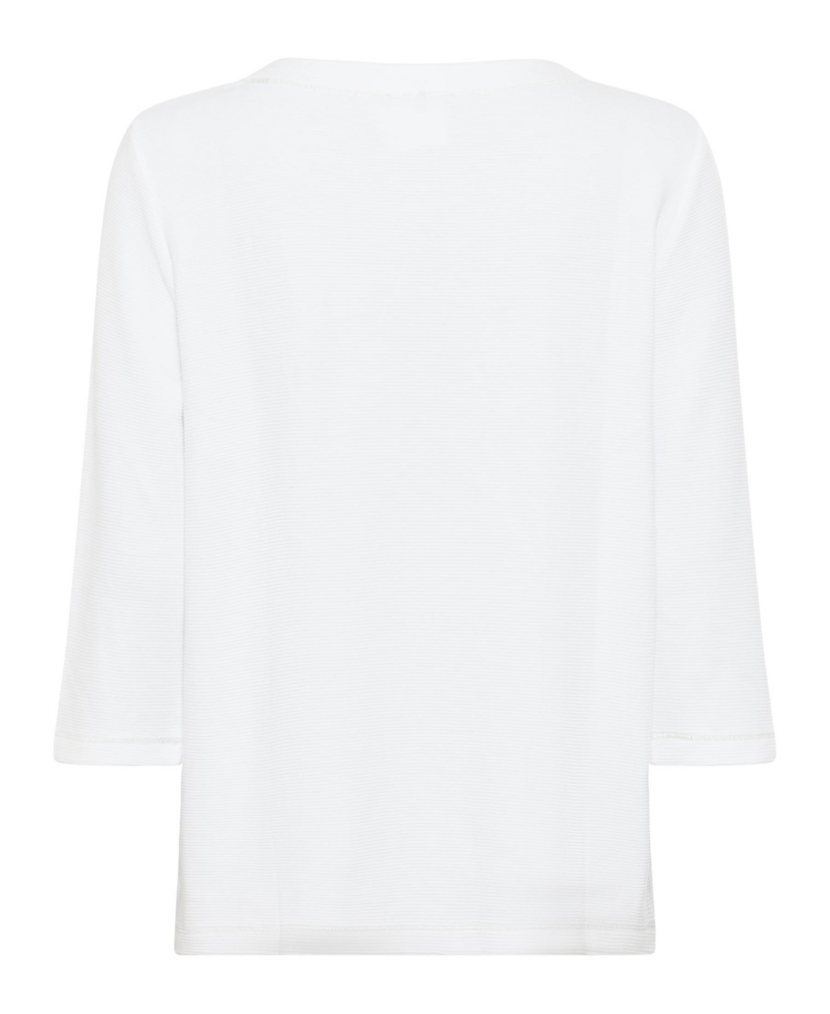 Olsen Women's Cotton Blend 3/4 Sleeve Maxi Embellished Placement Print T-Shirt