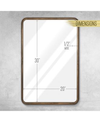 Wall Mirror Large Mirror, Rustic Accent Mirror For Bathroom, Entry, Dining Room, & Living Room. Metal Mirror